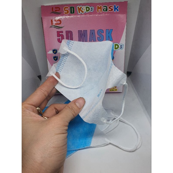 Hộp 10 chiếc khẩu trang y tế 5D mask cho bé từ 5-10 tuổi