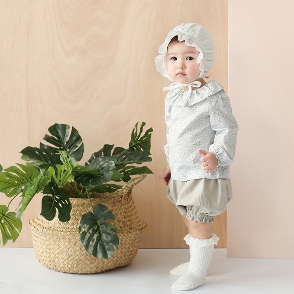 Mũ bèo ren tiểu thư cho bé gái