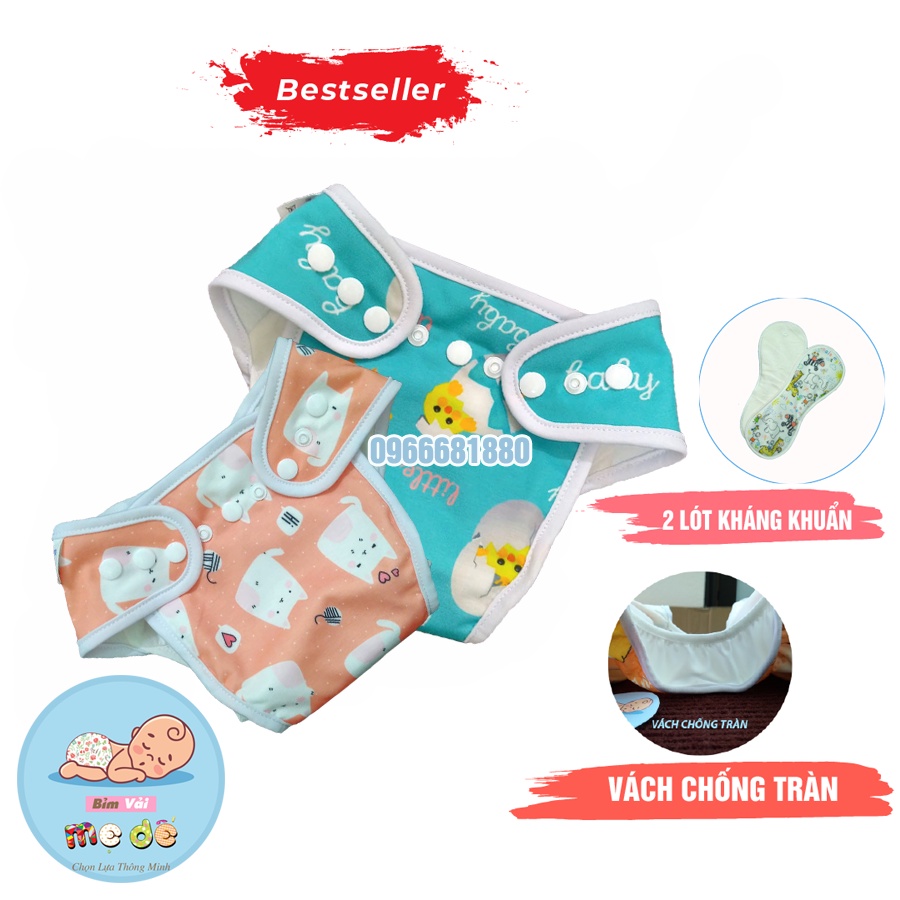 Bỉm Tã Vải chống tràn chống hăm BABU NATURE [1 quần + 2 lót]