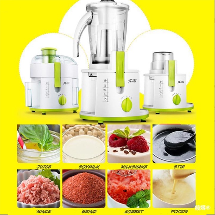 Máy ép trái cây hoa quả, máy xay sinh tố thực phẩm đa năng 3 IN 1 Chính hãng ANMIR