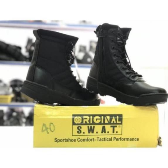 [Sale 3/3] (Sẵn hàng) Giày Swat cao cổ màu đen đi phượt - giày chiến thuật cao cổ Sale 11 < `