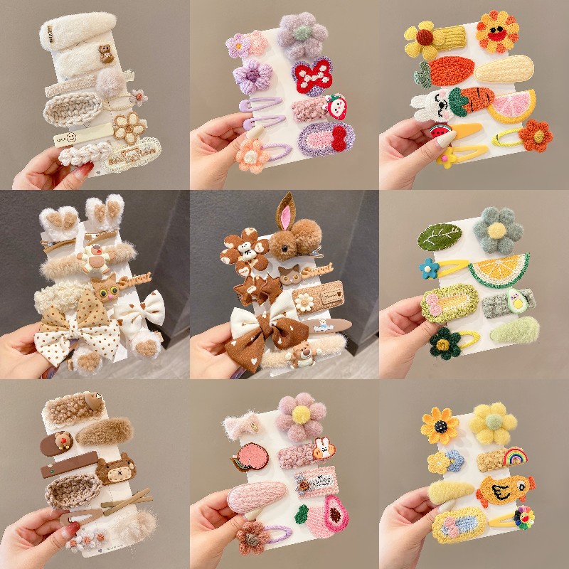 Kẹp TóC HìNh Thỏ Bông Hoa Dễ Thương Cho Bé GáI