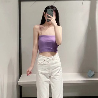Áo hai dây sợi bún croptop thời trang