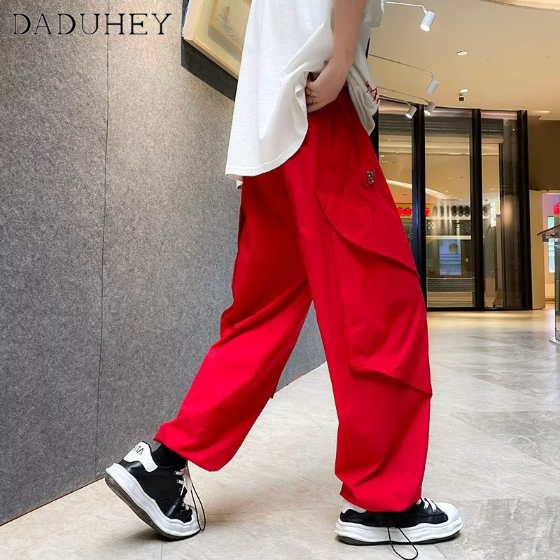Quần túi hộp nam dáng suông rộng thể thao dễ phối đồ thời trang thường ngày mùa hè phong cách Hồng Kông 2022