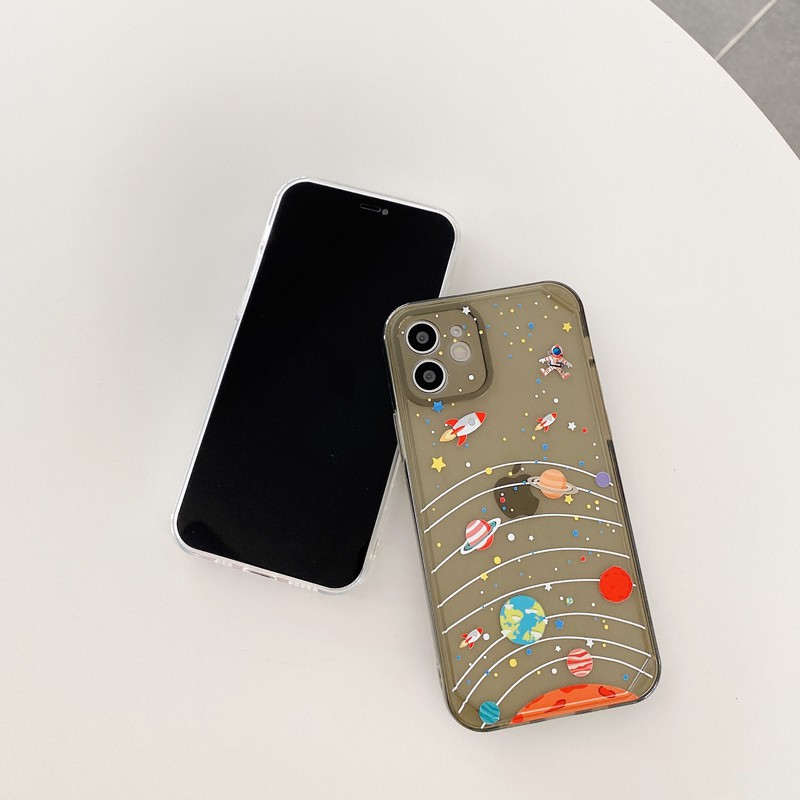 Shiny Planet Soft TPU Phone Case For iPhone 12 11 Pro Max Xs Max X Xr 7 8 Plus