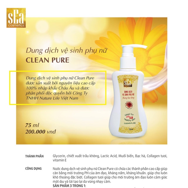 Dung dịch vệ sinh #Pure_sEa