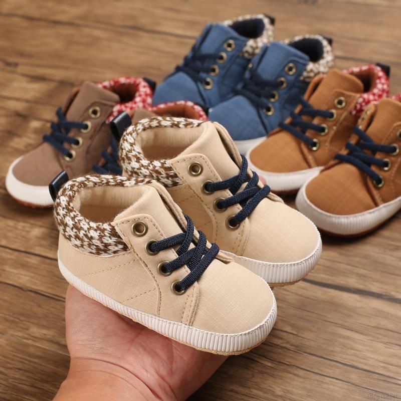 [Superseller] Kids Baby Sport Sneakers Boys Elastic Band Soft-Soled Non-Slip Shoes 0-18 Months