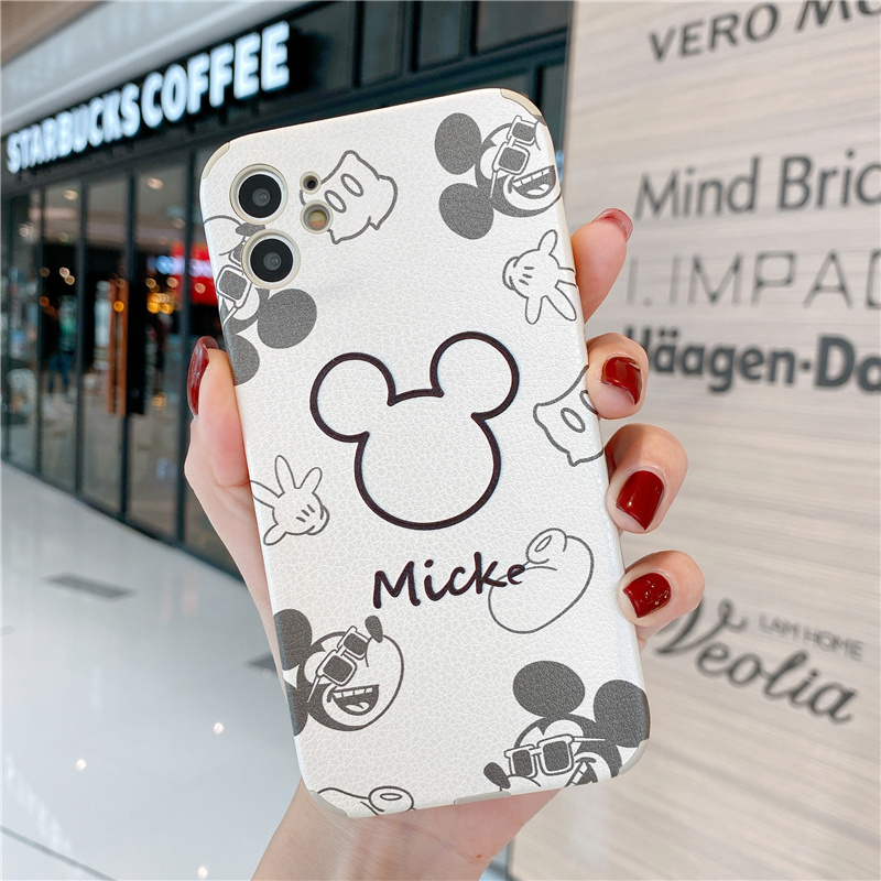 Ốp Điện Thoại Da In Hình Chuột Mickey Cho Iphone 12 Pro Max 11 X Xr 7 8 Plus Xs Max | BigBuy360 - bigbuy360.vn