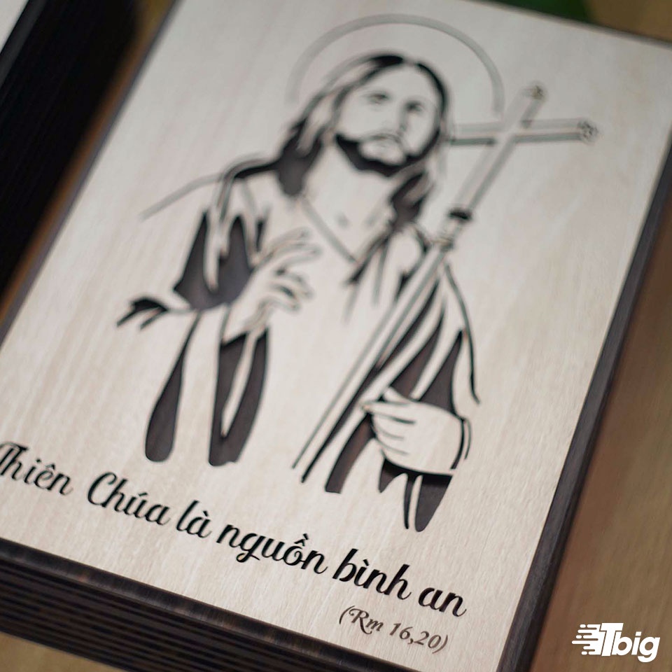 Tranh công giáo TBIG-CG006: Thiên Chúa là nguồn bình an 20x27cm