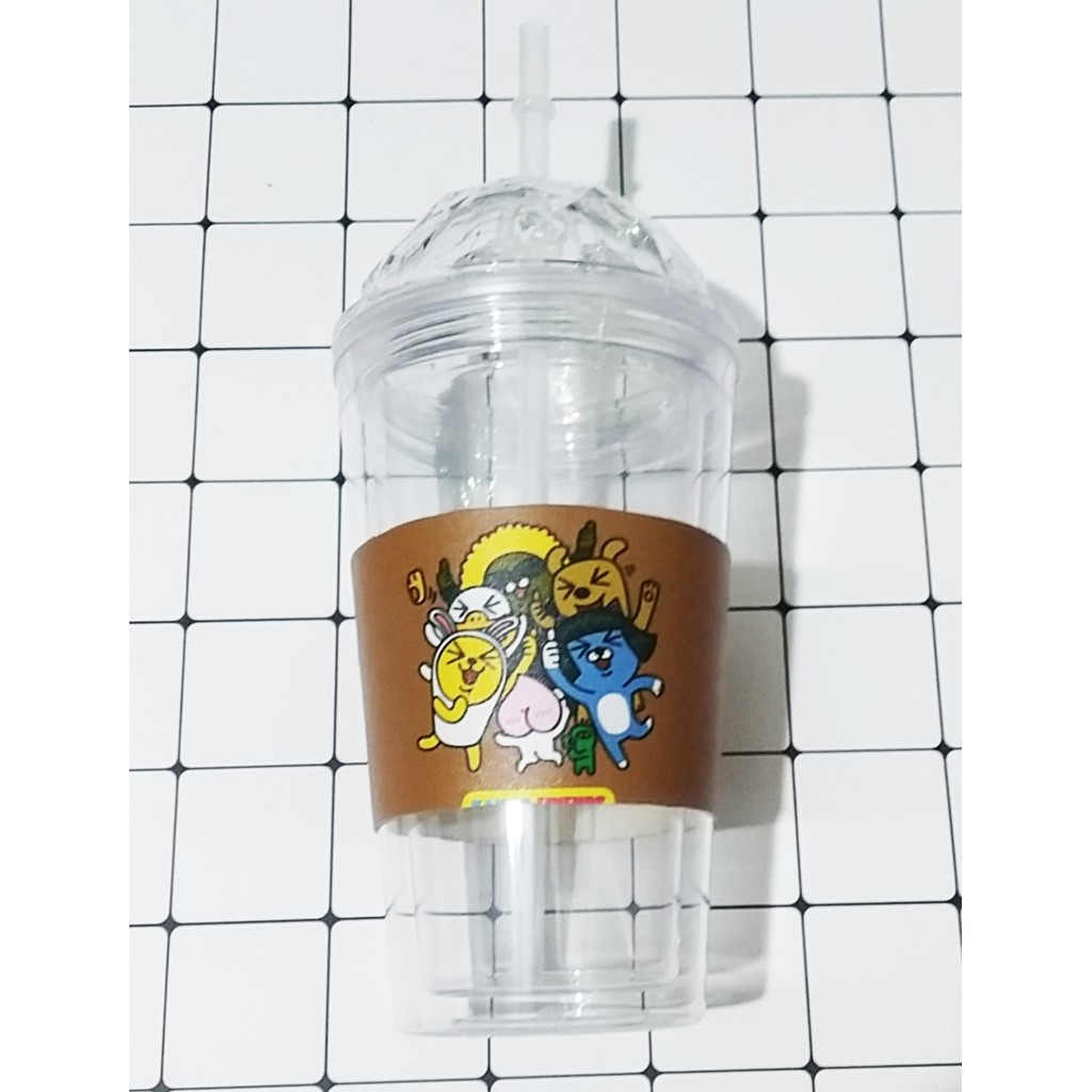 Cốc 2 lớp bé đào C2DI6 cốc giữ nhiệt ly 2 lớp pu cốc làm lạnh dễ thương