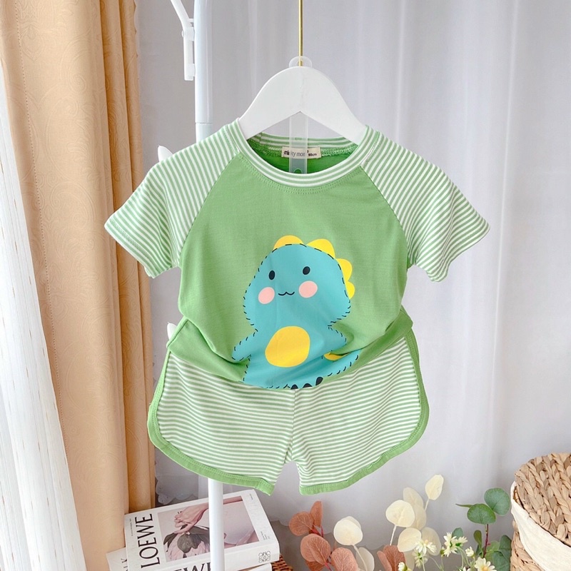 Bộ MINKY MOMcộc tay GU XÌ cho bé trai bé gái  Chất thun lạnh cao cấp siêu mềm siêu mát