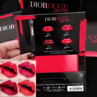 Hàng aut Vỉ son Dior Rouge Ultra Rouge 4 màu đỏ dòng son limited vỏ đỏ của Dior đang siêu hot