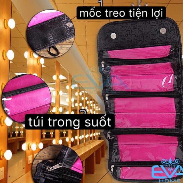 Túi đựng mỹ phẩm Du Lịch 4 Ngăn Cuộn Thu Gon Roll N Go