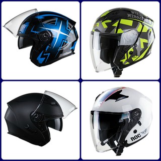 MŨ BẢO HIỂM 3/4 ROC 02 - OPENFACE 2 KÍNH - ROC02