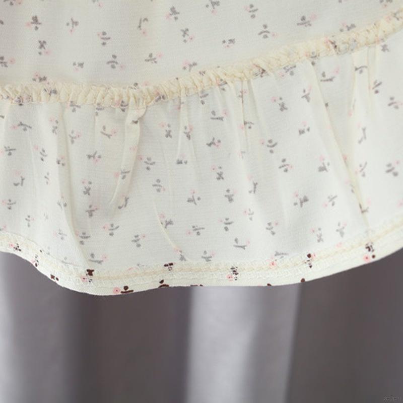 Đầm bé gái tay dài in hoa phong cách Hàn Quốc Se7en