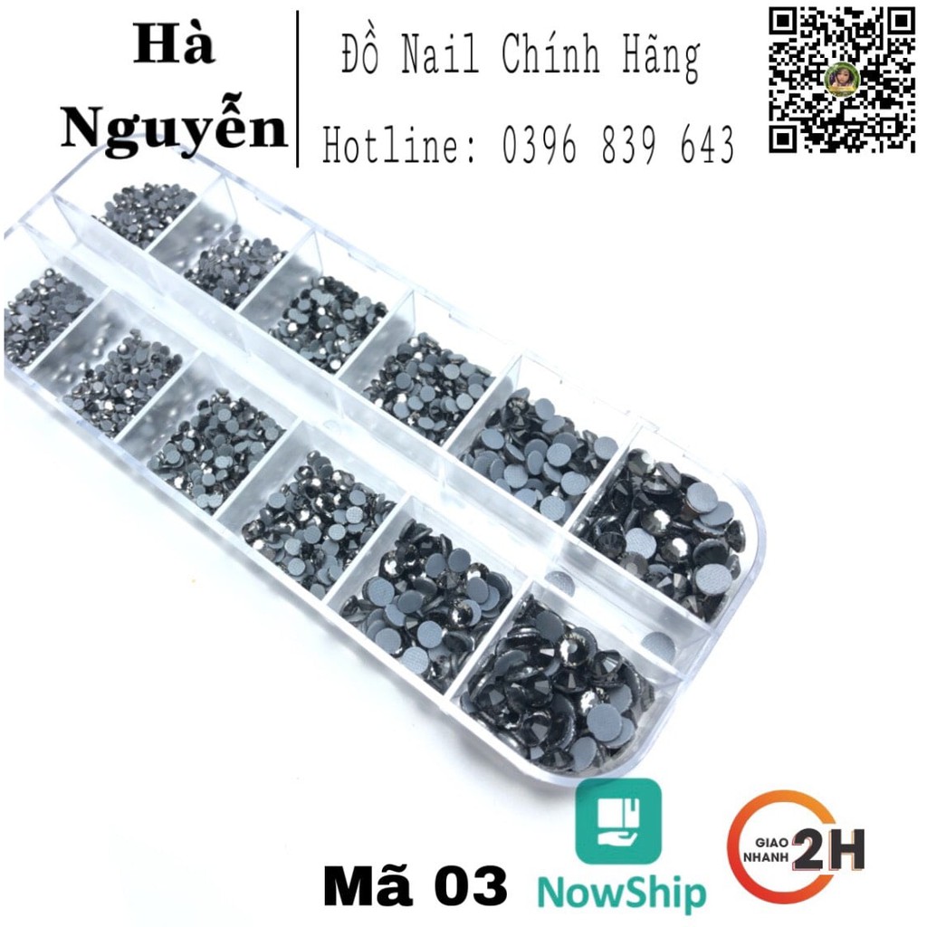 Đá Khay Chân Lưới Đính Móng - Đá Nail Mix Size Siêu Bền Siêu Sáng Cam Kết KHông Bong Chân