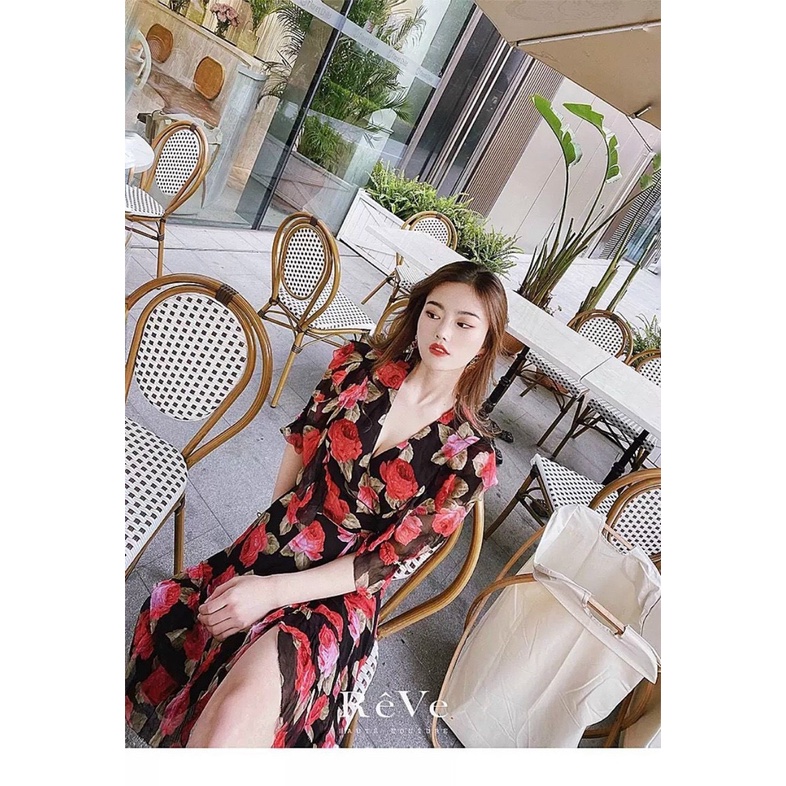 Chiếc đầm phối Hoa xinh như nàng thơ - Hàng xuất dư cực xịn sò