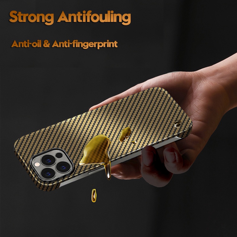 Ốp Điện Thoại Sợi Carbon Siêu Mỏng Mặt Nhám Không Viền Cho iPhone 14 Pro Max 13 12 Mini 11 Pro Max Phone 13 ProMax