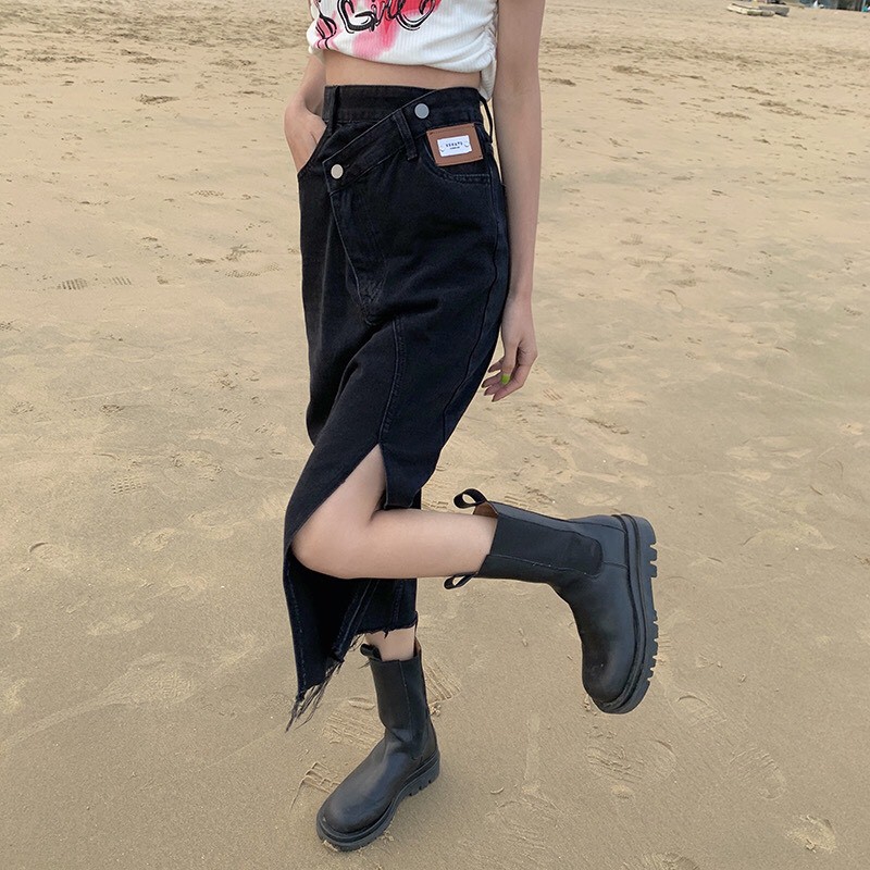 Chân Váy Dài Xẻ Sười Mẫu Mới Nhất Phong Cách Đơn Giản A3