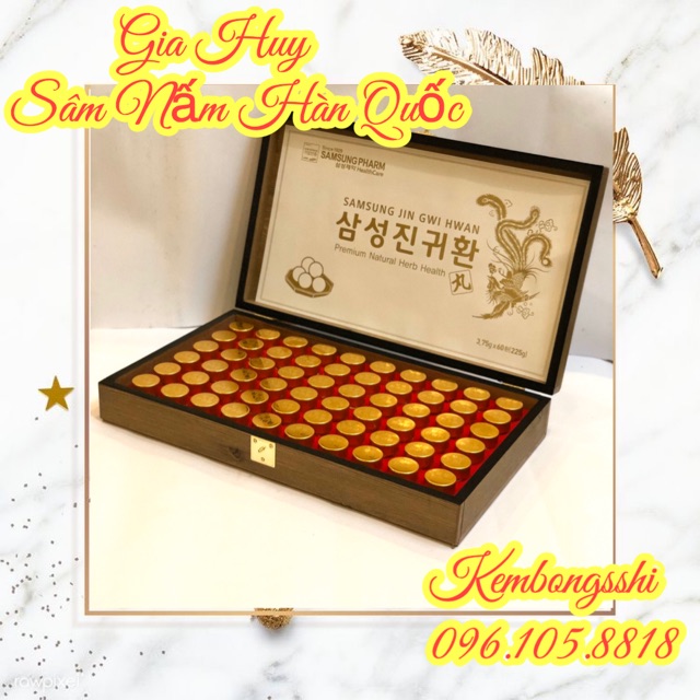 [HÀNG MỚI VỀ] Đông Trùng Hạ Thảo Hộp Gỗ Trắng 60V Hàn Quốc