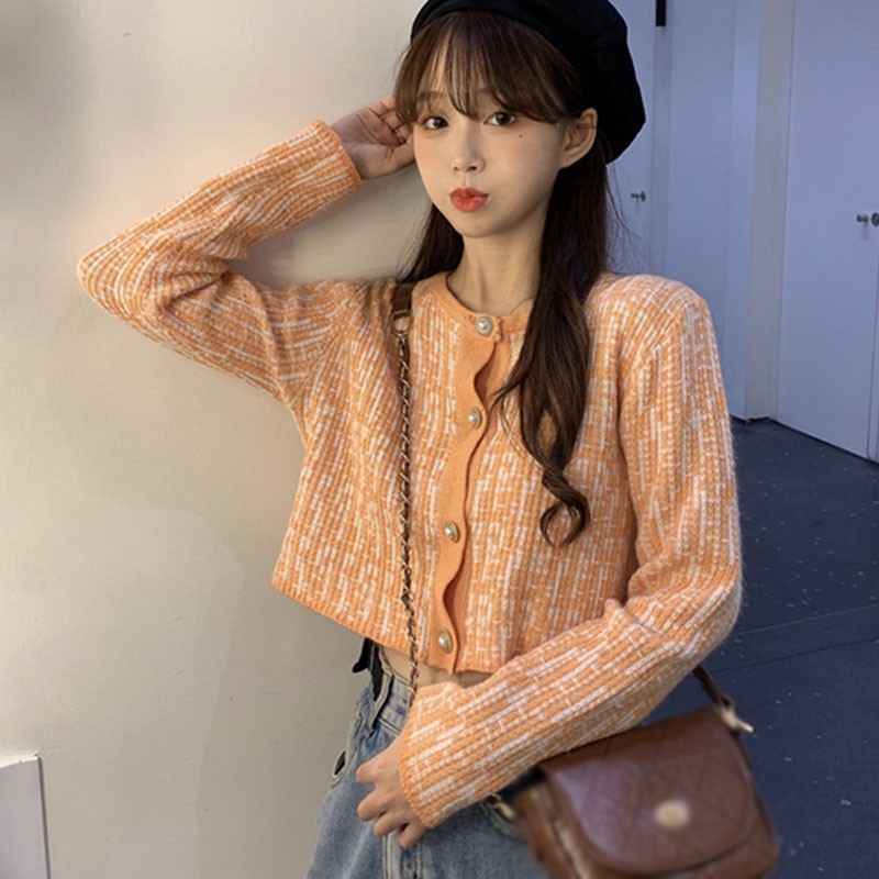 Áo Khoác Cardigan Dệt Kim Thiết Kế Đơn Giản Xinh Xắn Cho Nữ