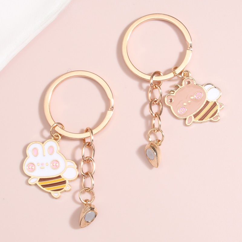 Dễ Thương Móc Khóa Nam Châm Hình Thỏ / Gấu Đáng Yêu