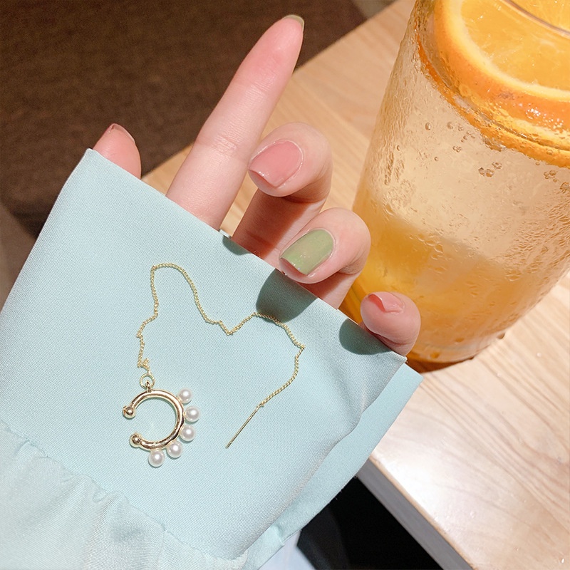 Khuyên Tai Đính Hạt Ngọc Trai Không Đục Lỗ Kiểu Hàn Quốc Ngọt Ngào Cho Nữ