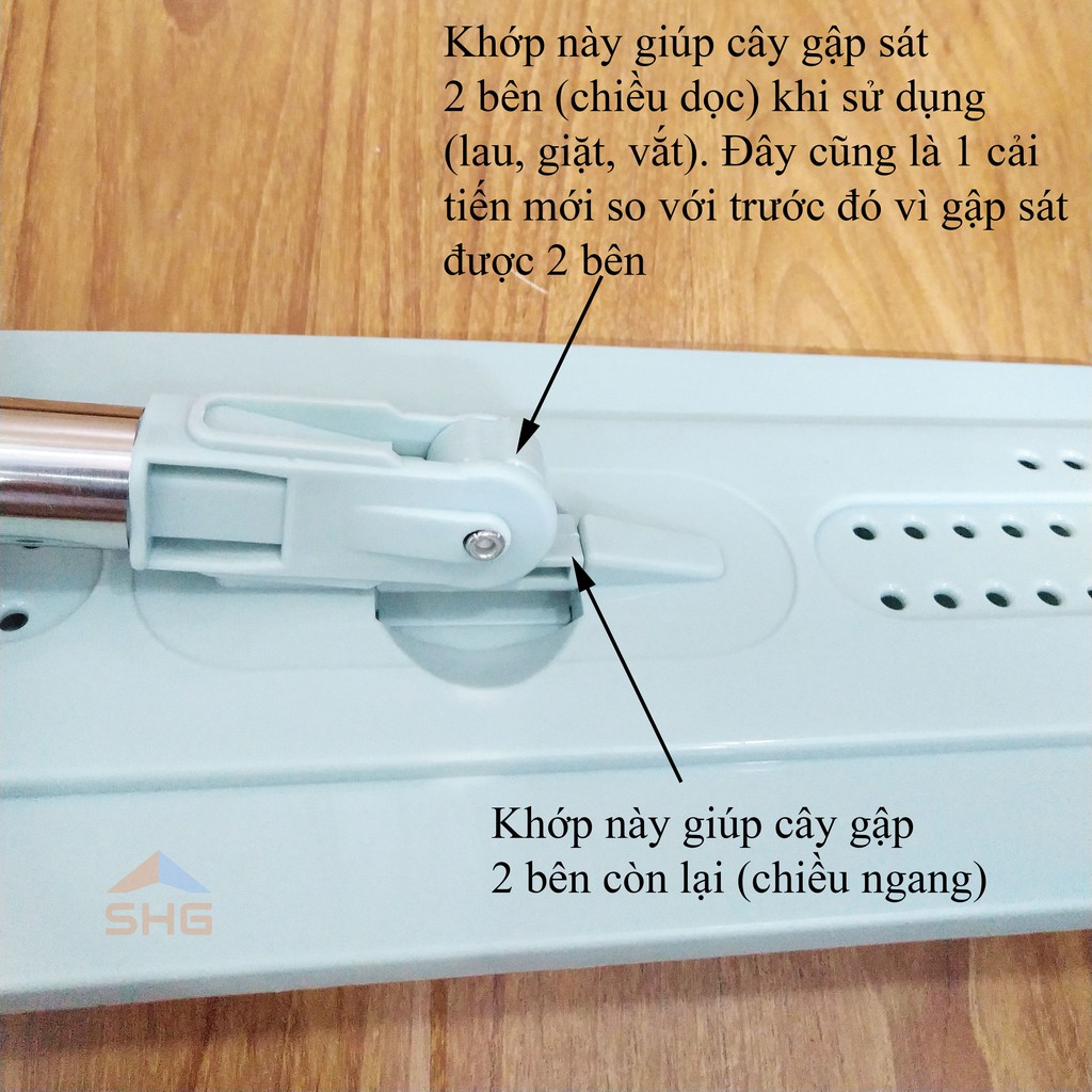 (SG HOUSE) CÂY LAU NHÀ THAY THẾ CHO BỘ HAI NGĂN, ĐƯỜNG KÍNH ỐNG 25 MM, NGÀM HAI ĐẦU BÔNG