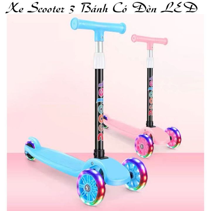 Xe trượt scooter có 3 bánh phát sáng dành cho bé yêu