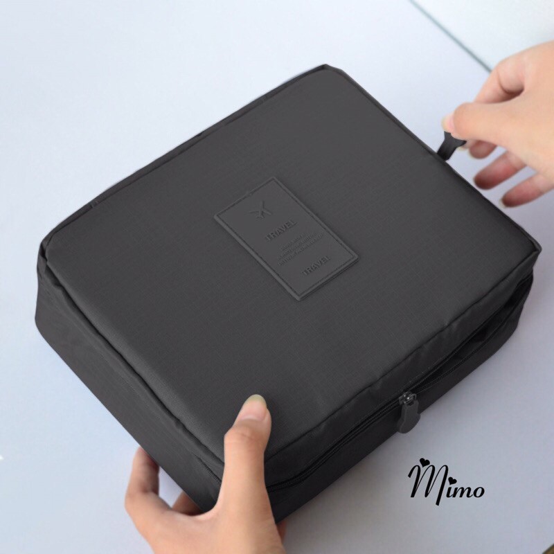 Túi đựng mỹ phẩm chống nước đựng đồ cá nhân du lịch, dụng cụ trang điểm vải dày dặn tiện lợi mang du lịch