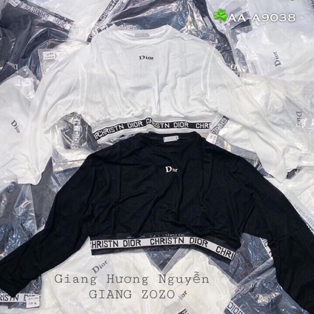 👉🏿Croptop Tay Dài Bo Eo