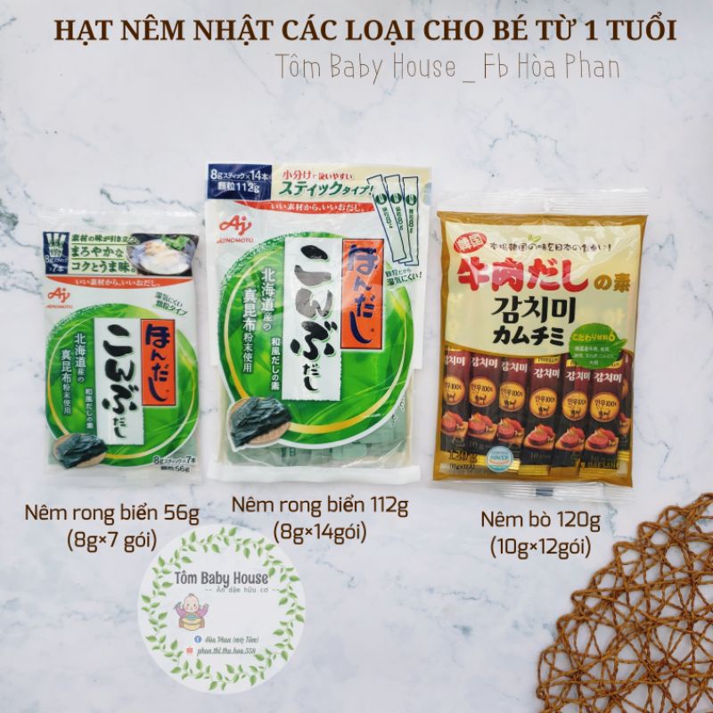Hạt nêm Nhật các loại cho bé từ 1 tuổi