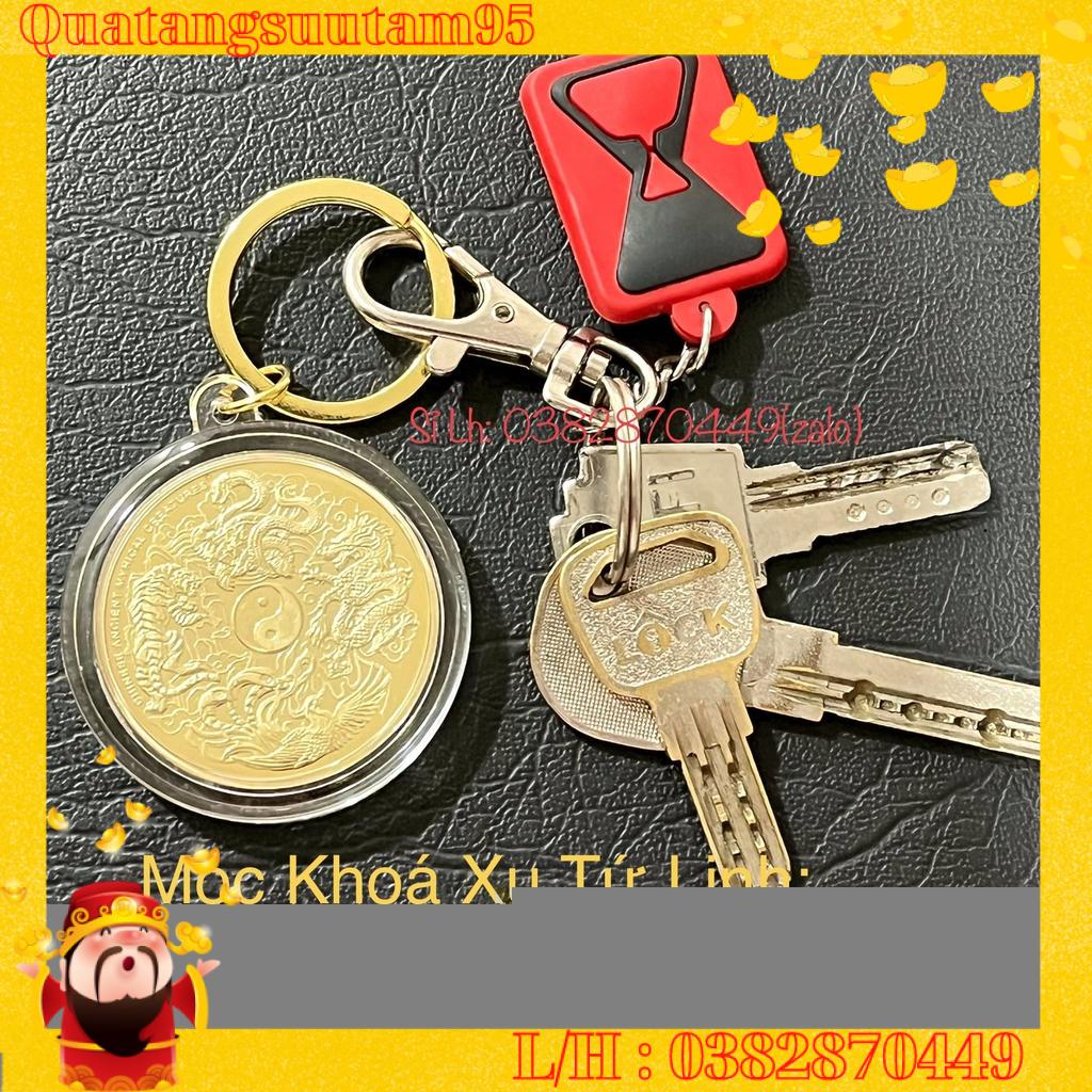 Xu Tứ Linh Vàng Tặng Móc Khóa, Túi Gấm Đỏ
