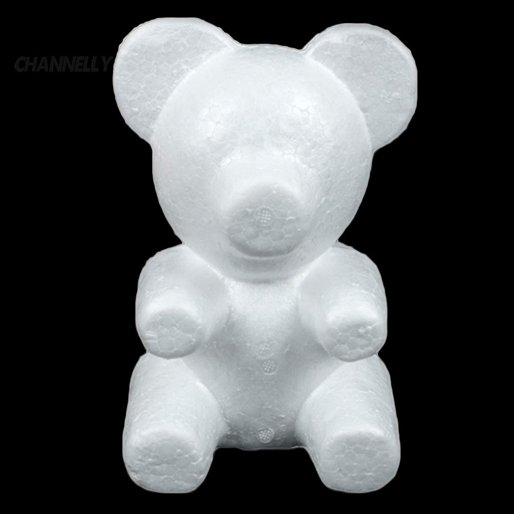 Tượng gấu làm từ mút xốp dùng làm quà tặng lễ tình nhân DIY 15/20cm dễ thương