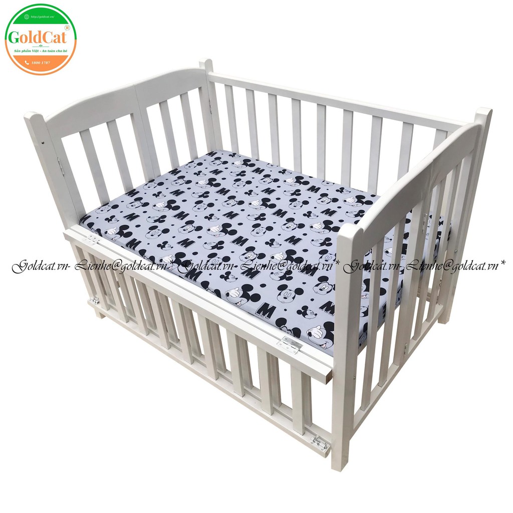 Drap/ga chun bọc đệm cho bé Goldcat Cotton mềm mịn, ôm đệm nhiều màu sắc, kích thước.