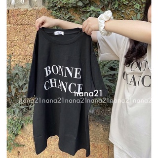 Áo pull chữ BONNE CHANCE