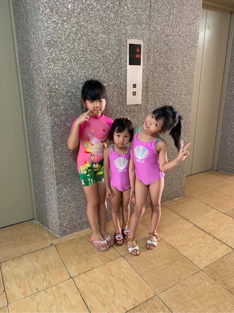 Bikini cho bé gái một mảnh sò tím  chống nắng, nóng,SPF 50+, xuất dư xịn, kèm hình thật AMGOBET Ct&J02