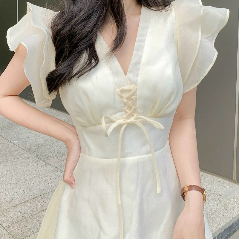 🦋Đầm Oganza Đan Dây Ngực🦋