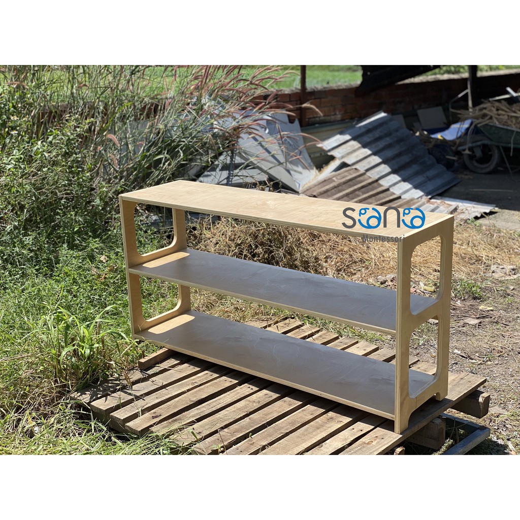 Kệ đồ chơi Montessori, giá sách SONO, plywood 100%