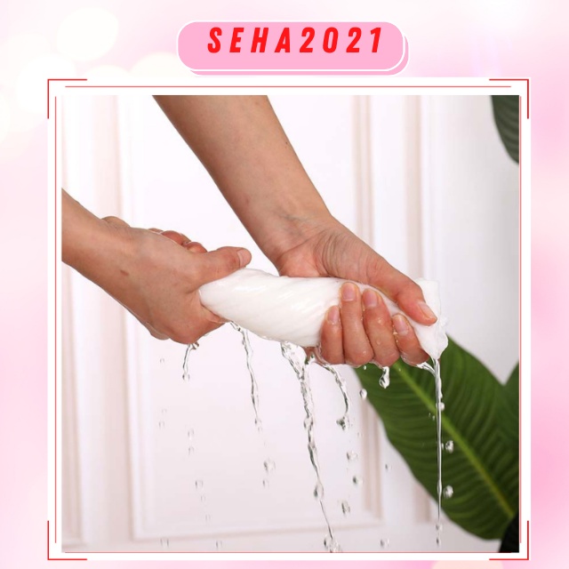 Combo 20 Khăn Nén Du Lịch Hàn Quốc Khăn Ướt Dạng Nén Viên Hình Chữ Nhật Kích Thước 24cmx30cm Không Chất Bảo Quản