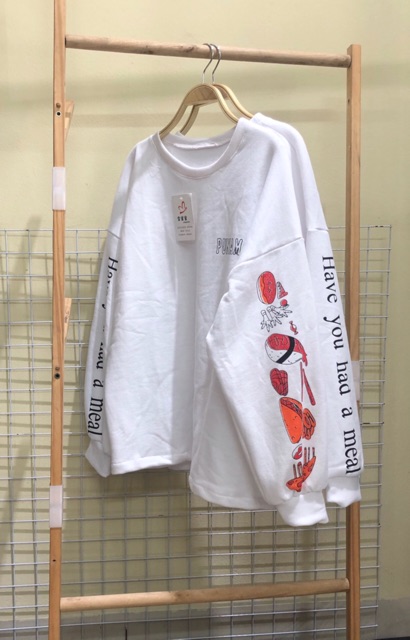 Áo sweater nỉ nam nữ kiểu dáng hàn quốc - Áo nỉ in hình Have you had a meal A00137 | BigBuy360 - bigbuy360.vn