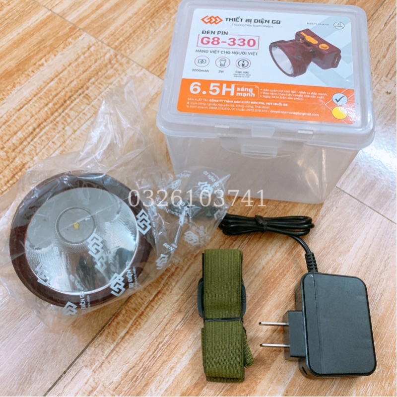Đèn pin đội đầu chống nước G8-330 _ Đèn pin siêu sáng