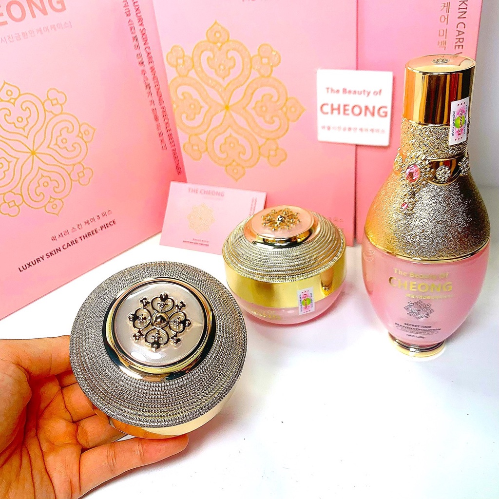 Bộ Kem 3 Sản Phẩm The Cheong Hàn Quốc Giúp Da Trắng Hồng , sạch nám, tàn nhanh, chống lão hóa.
