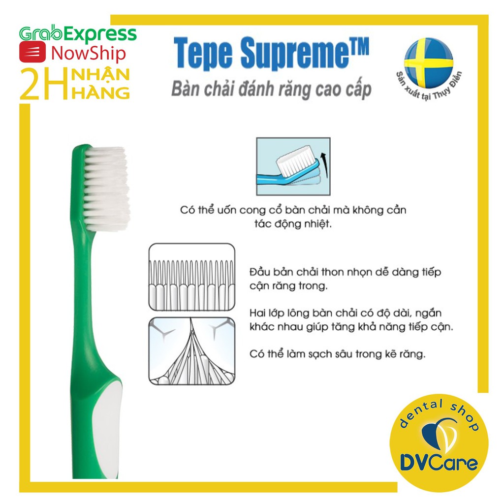 Bàn chải đánh răng mềm Tepe Supreme Soft [dvcareshop]