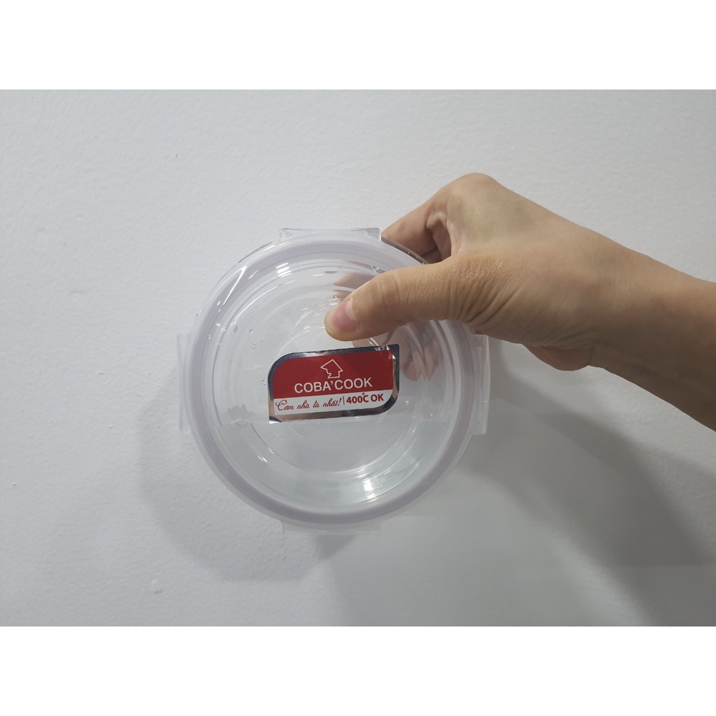 Hộp đựng thực phẩm trữ thức ăn thủy tinh chịu nhiệt hộp vuông 800ml- CBHS800