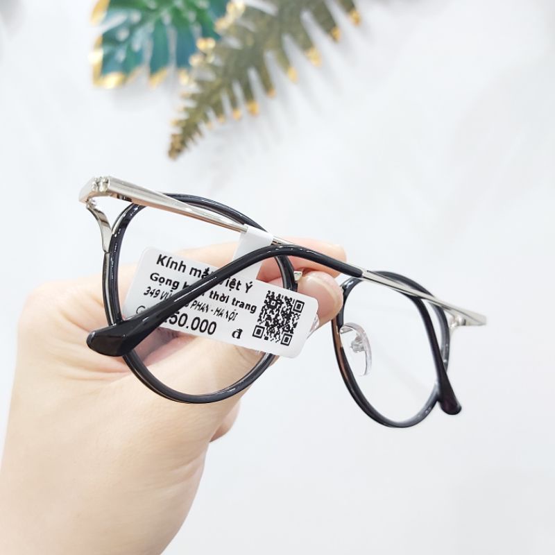Gọng kính cận nữ kim loại, mắt mèo, nhiều màu - Y90029