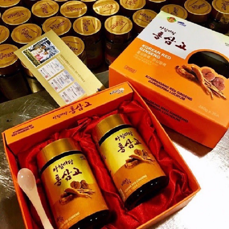 [ Hàng Chuẩn ] Cao Hồng Sâm Linh Chi Achimmadang Hàn Quốc, Hộp 2 Lọ * 240g, Giúp Bồi Bổ Nâng Cao Sức Khỏe Toàn Diện