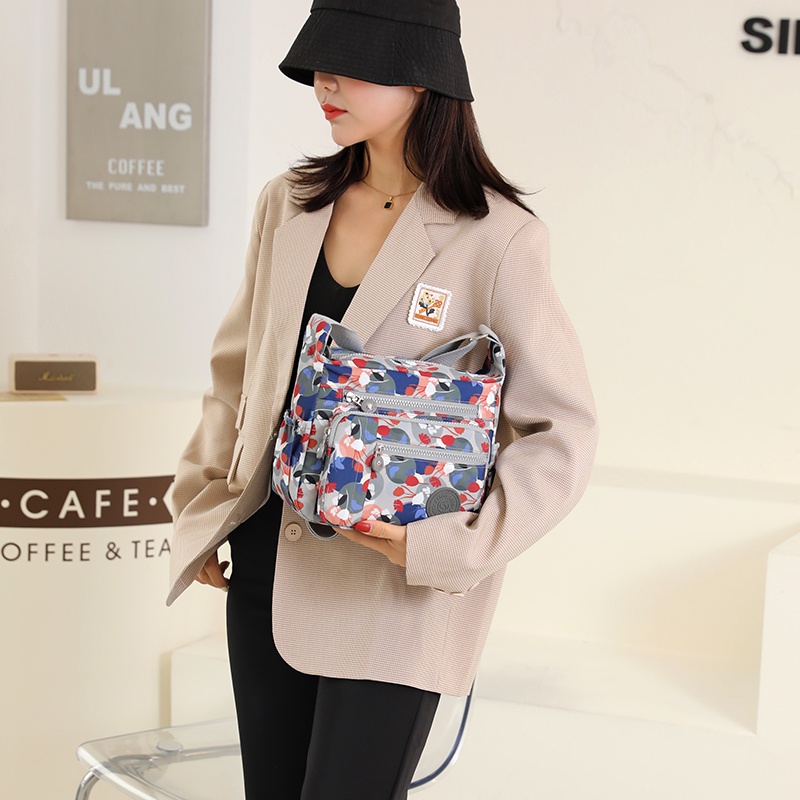 Túi Đeo Chéo Một Bên Vai Sức Chứa Lớn In Họa Tiết Phong Cách Trung Hoa Đơn Giản Thời Trang