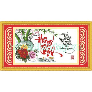Tranh Thêu Chữ Thập Thư Pháp Hưng Thịnh TV8073 (KHÁCH TỰ THÊU) KT:76X42CM
