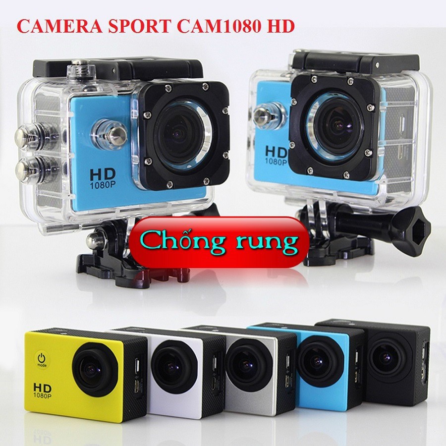 (Đủ Bộ Phụ Kiện theo máy)Camera Hành Trình Sport -Waterproof Full Hd 1080 Cao Cấp - Chống Bụi - Chống Nước Tốt -Video 4K